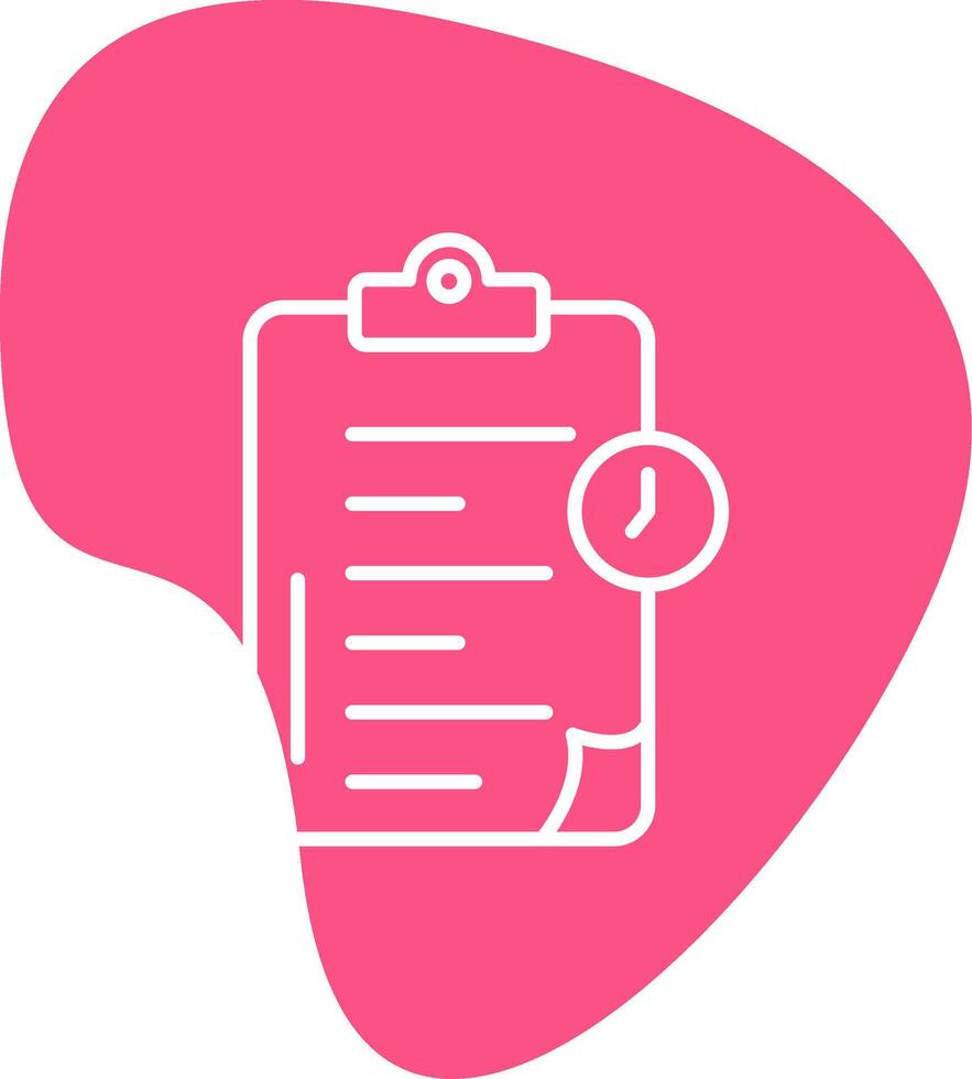 Time Clipboard Vecto Icon vector