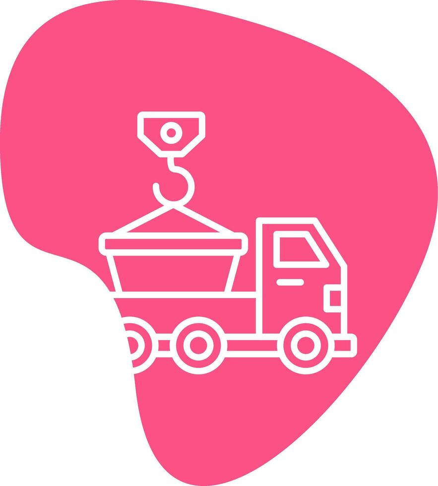 Skip Truck Vecto Icon vector