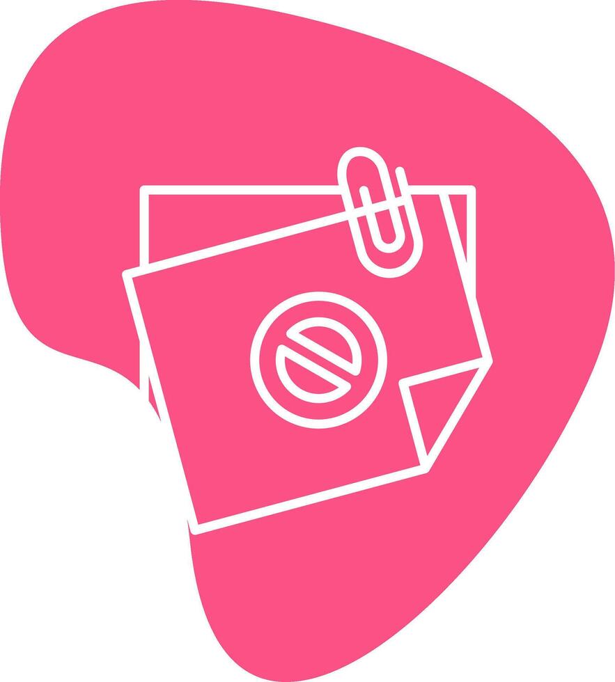 Sticky Notes Ban Vecto Icon vector