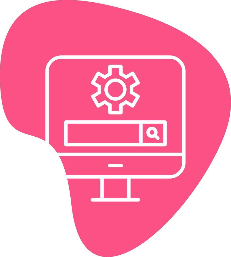 Computer Search Engine Vecto Icon vector