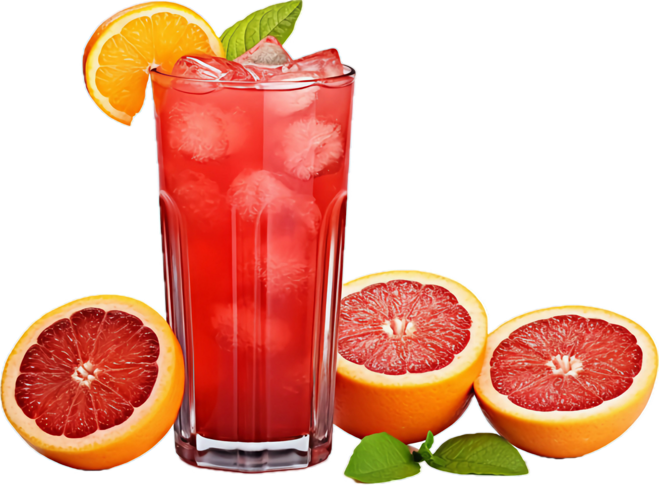 AI generated red cocktail campari with sicilian red oranges png