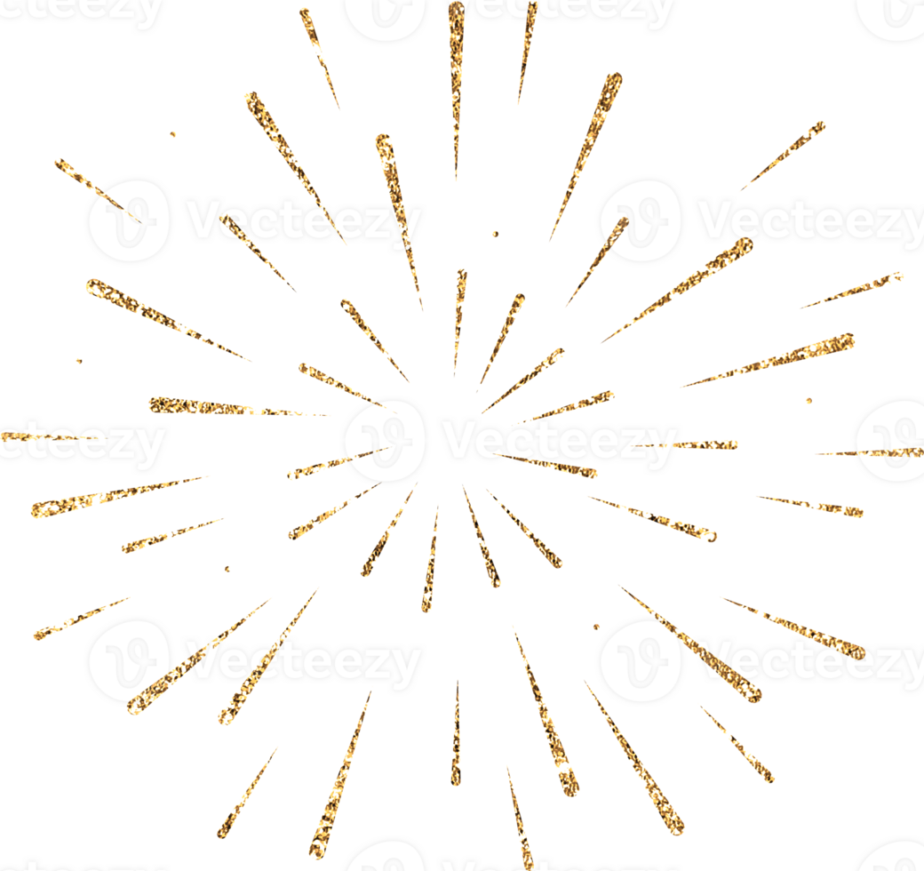 Gold Glitter Firework Explosion png