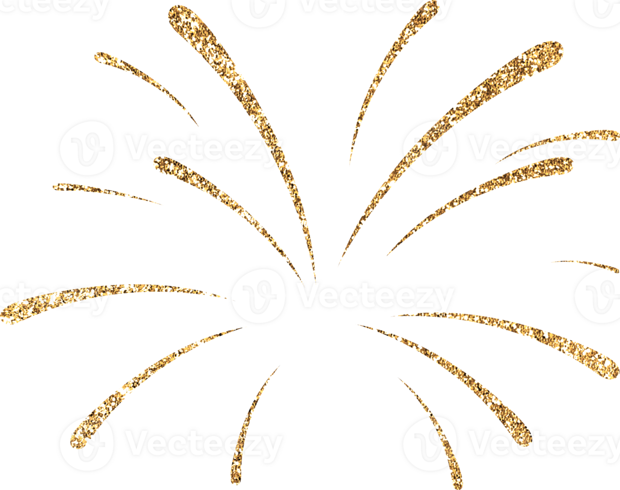 Gold Glitter Firework Explosion png