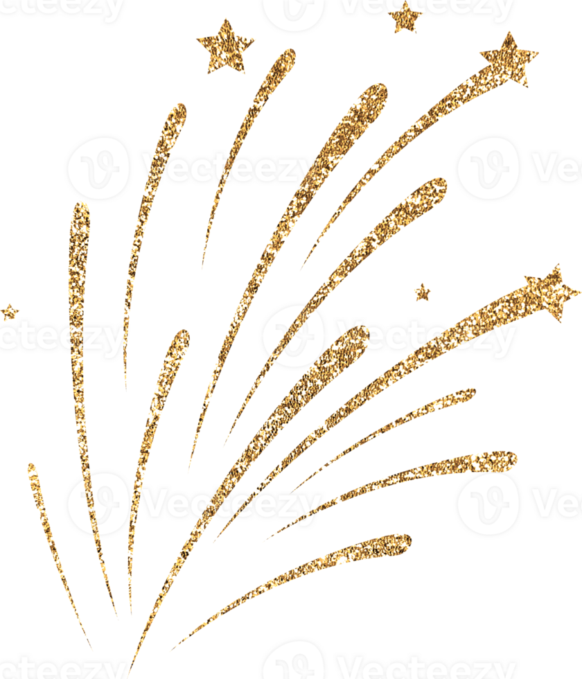 Gold Glitter Firework Explosion png