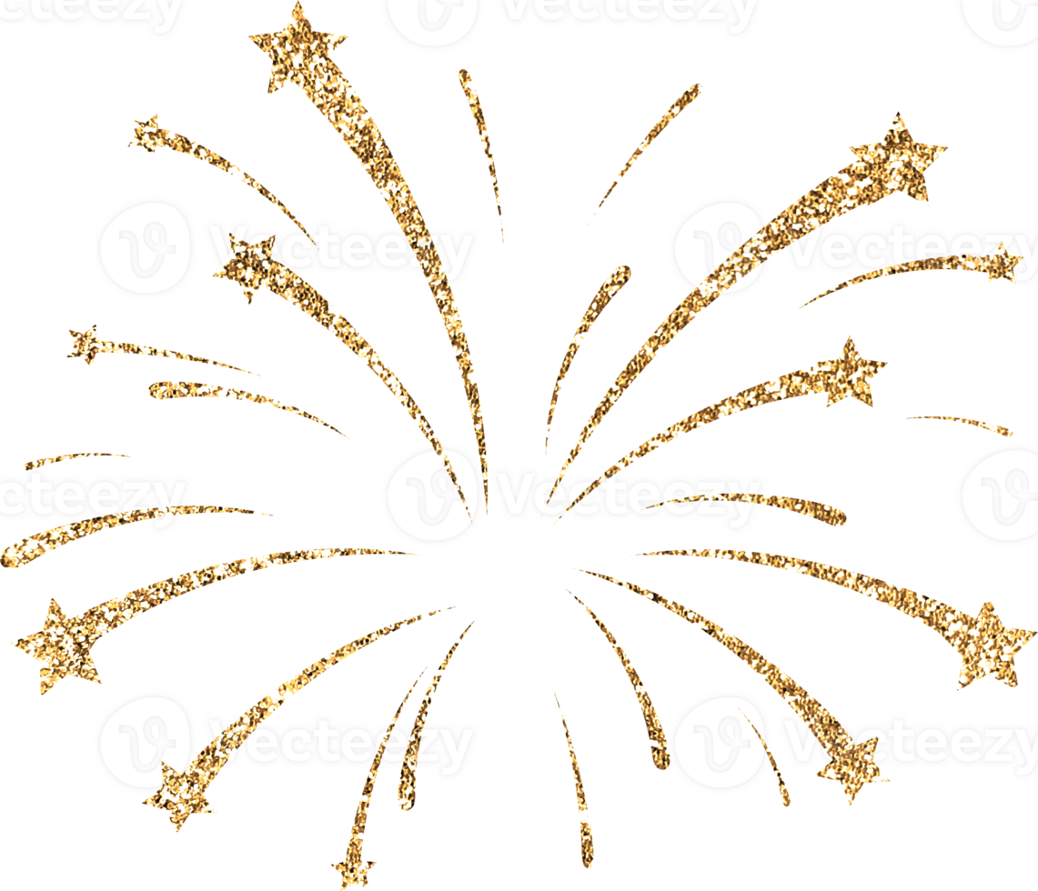 Gold Glitter Firework Explosion png