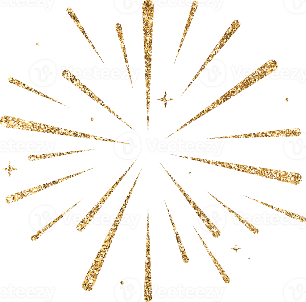 Gold Glitter Firework Explosion png