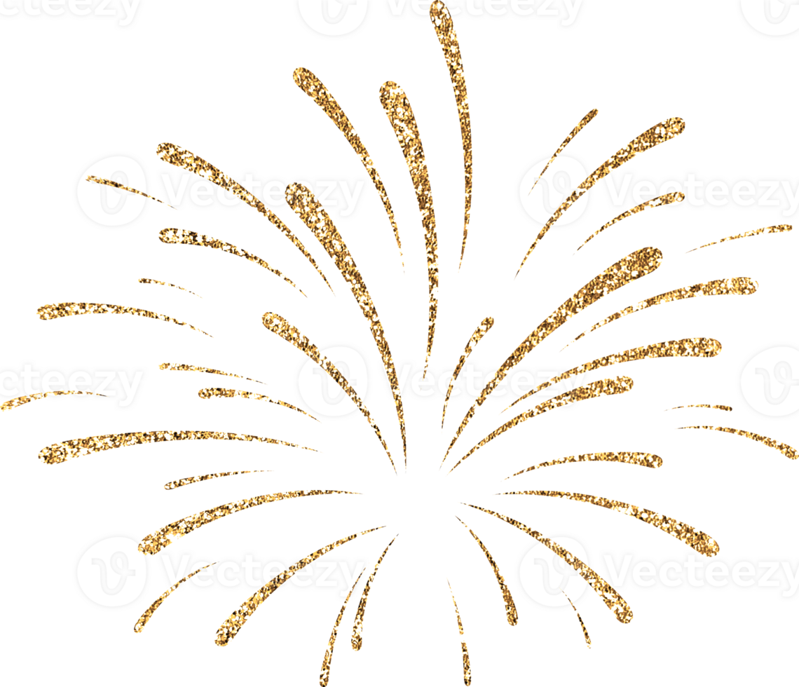 Gold Glitter Firework Explosion png