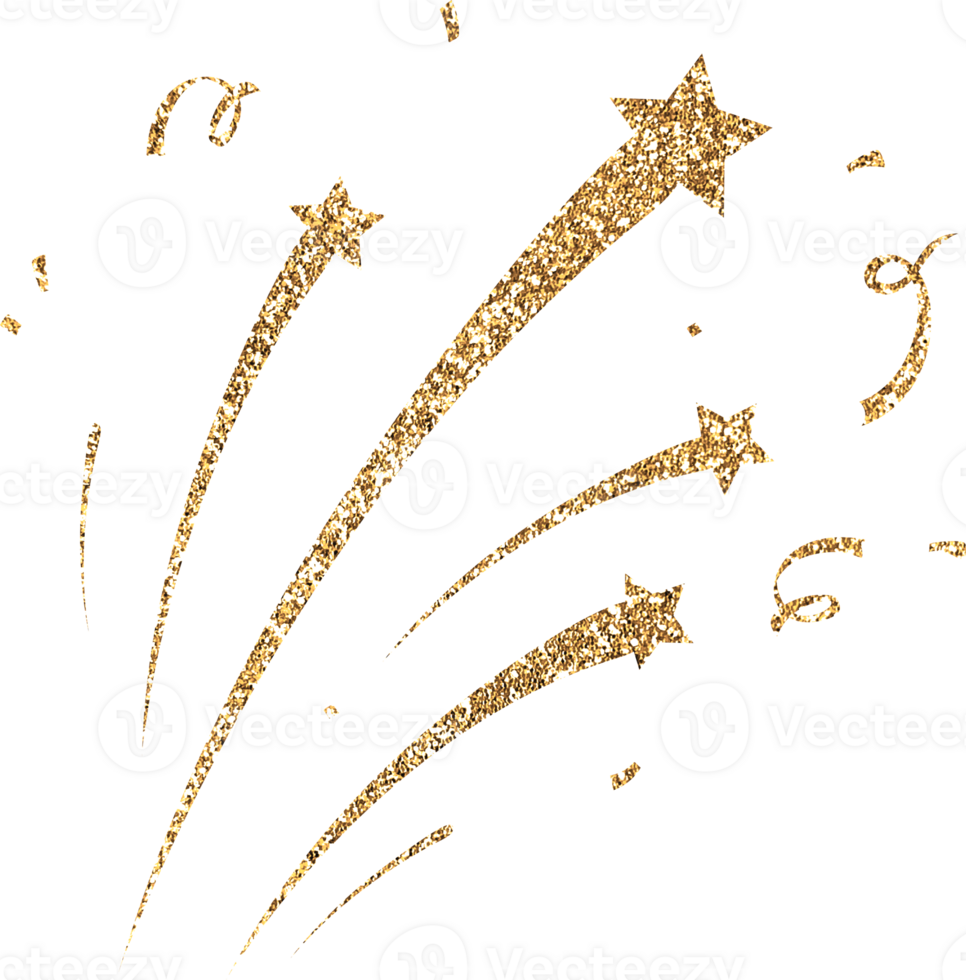 Gold Glitter Firework Explosion png