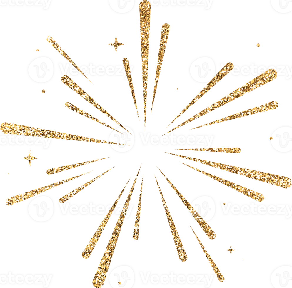 Gold Glitter Firework Explosion png