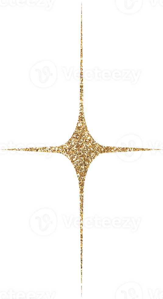 Gold Bright Glitter Star png