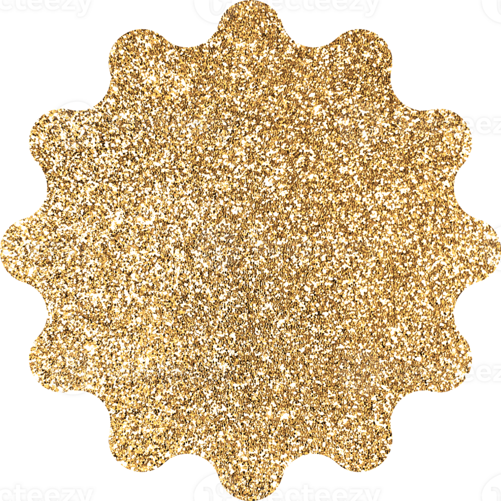 Gold Bright Glitter Star png