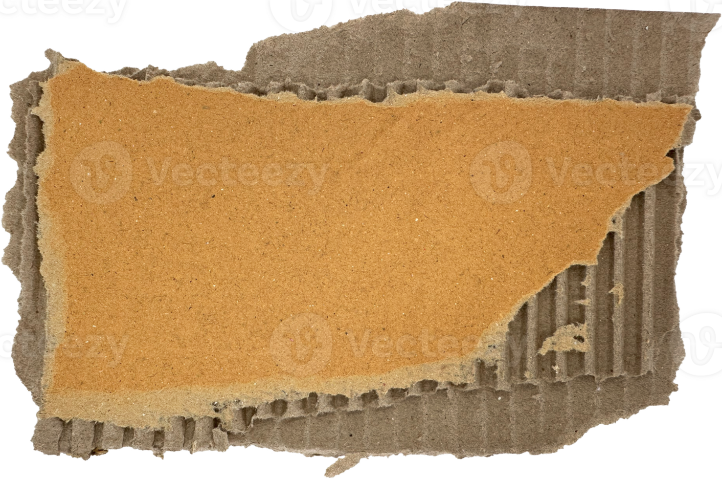 Brown Torn Corrugated Cardboard png