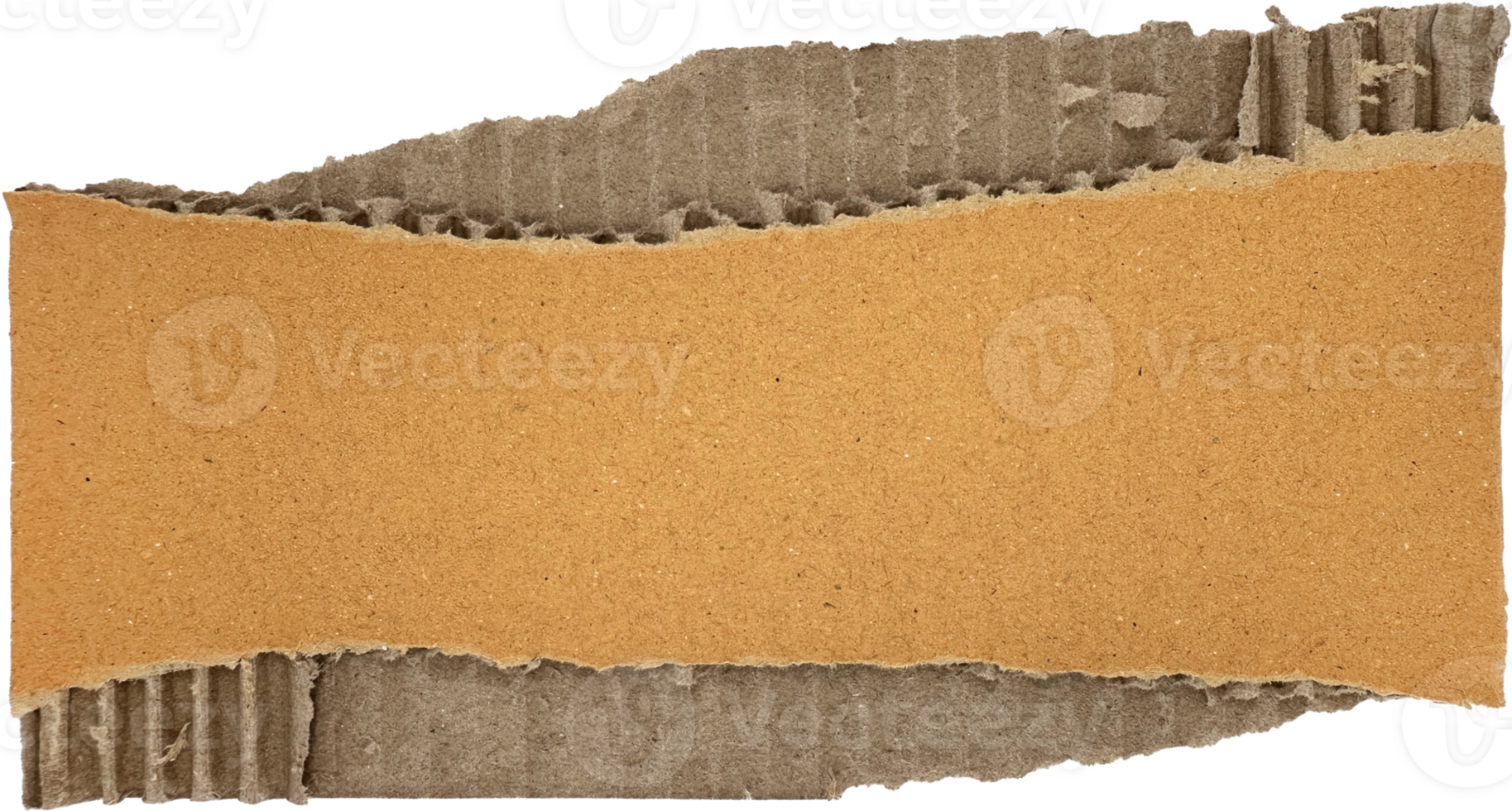 Brown Torn Corrugated Cardboard png