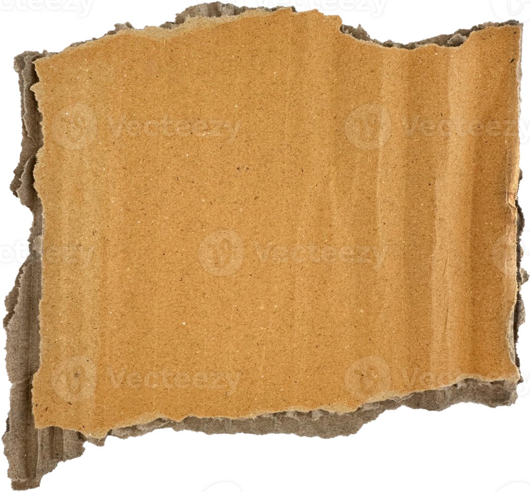 Brown Torn Corrugated Cardboard png