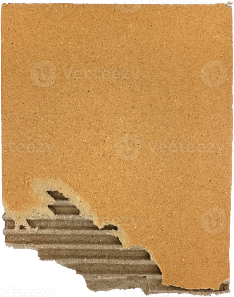 Brown Torn Corrugated Cardboard png