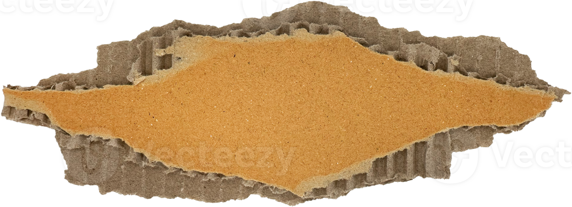 Brown Torn Corrugated Cardboard png