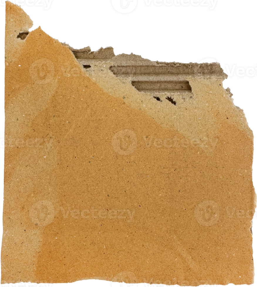 Brown Torn Corrugated Cardboard png