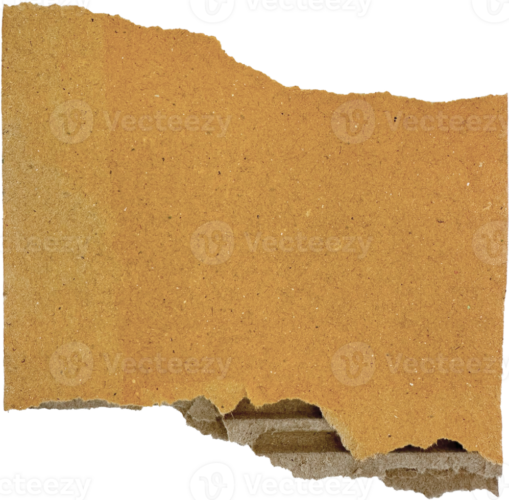Brown Torn Corrugated Cardboard png