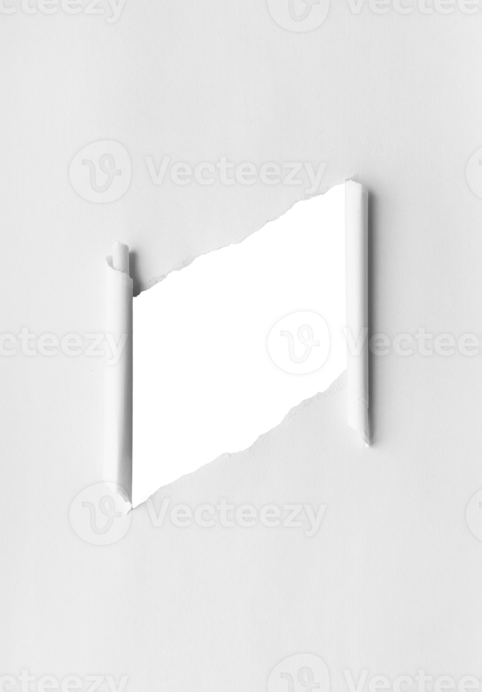 White Torn Paper Background png