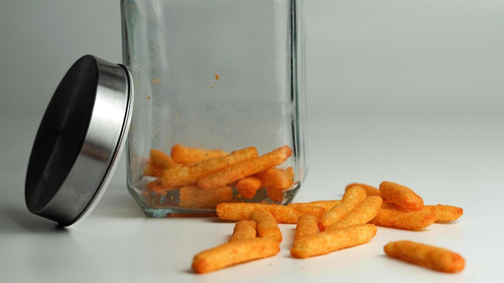 snack with spicy corn flavor photo