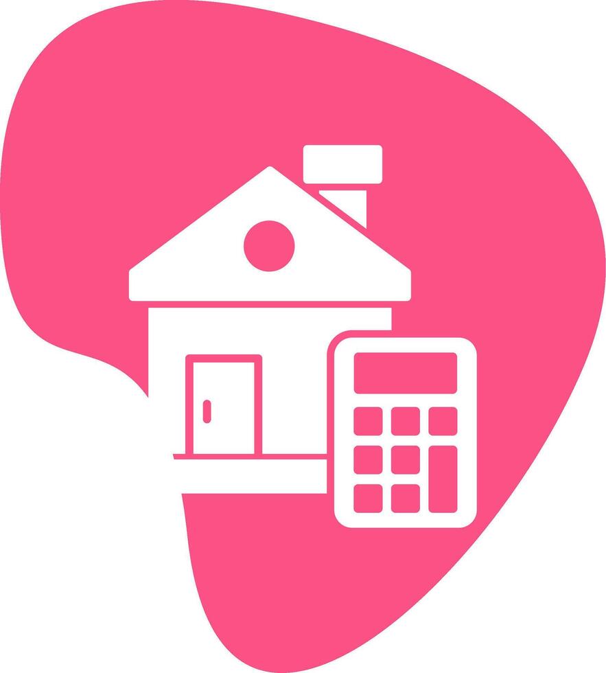 House Cost Calculator Vecto Icon vector