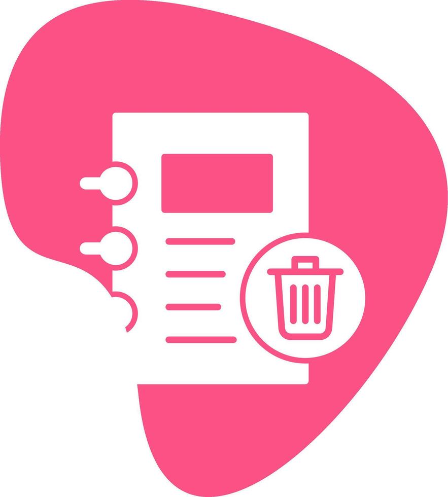 Notes Delete Vecto Icon vector