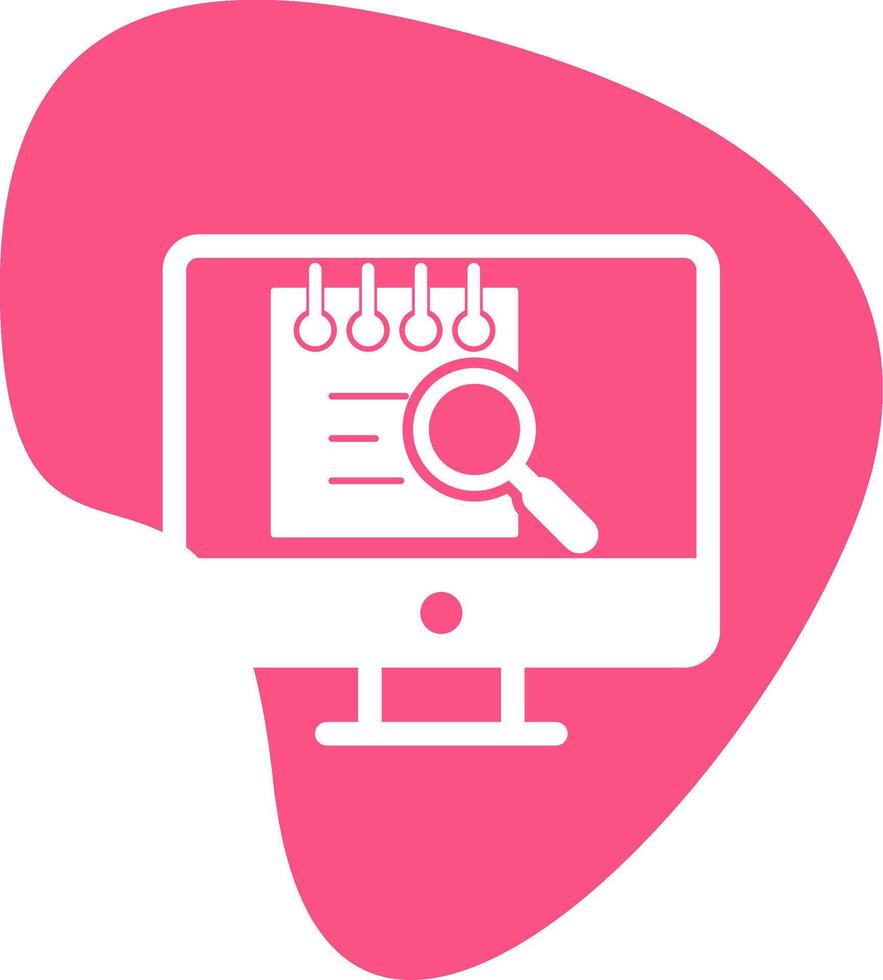 File Search Computer Vecto Icon vector