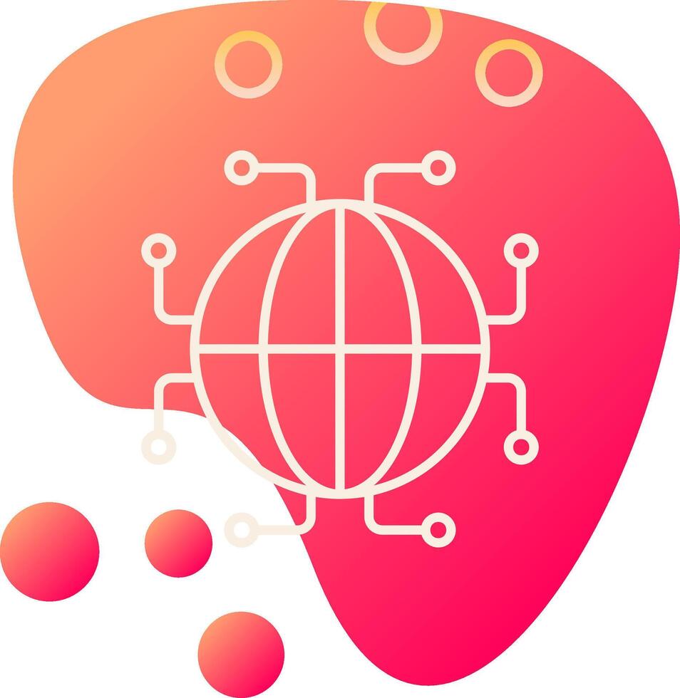 Digtal World Vecto Icon vector