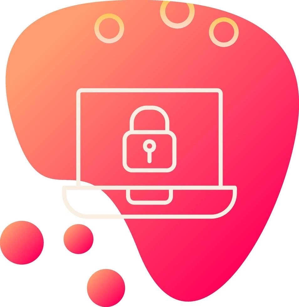 Laptop Lock Vecto Icon vector