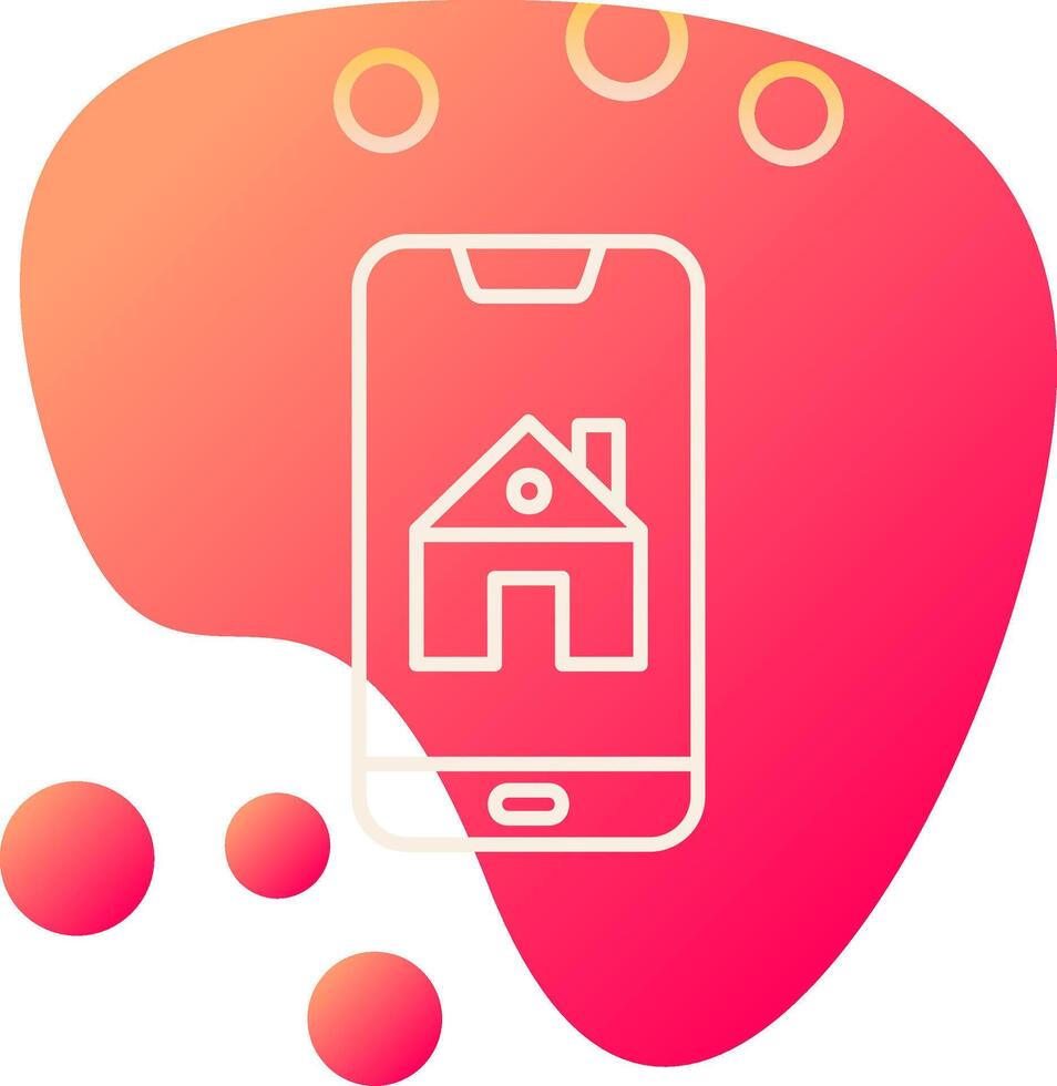 Smartphone House Control Vecto Icon vector