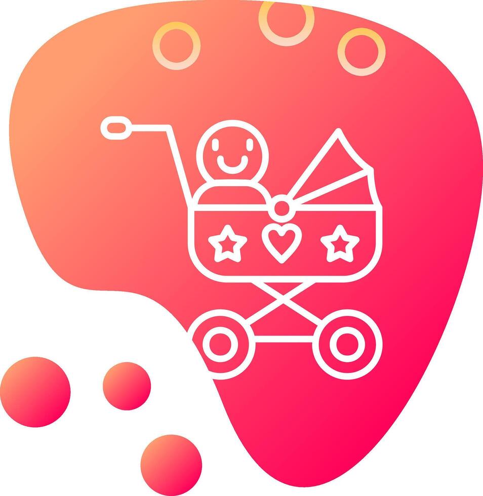 Baby Cart Vecto Icon vector