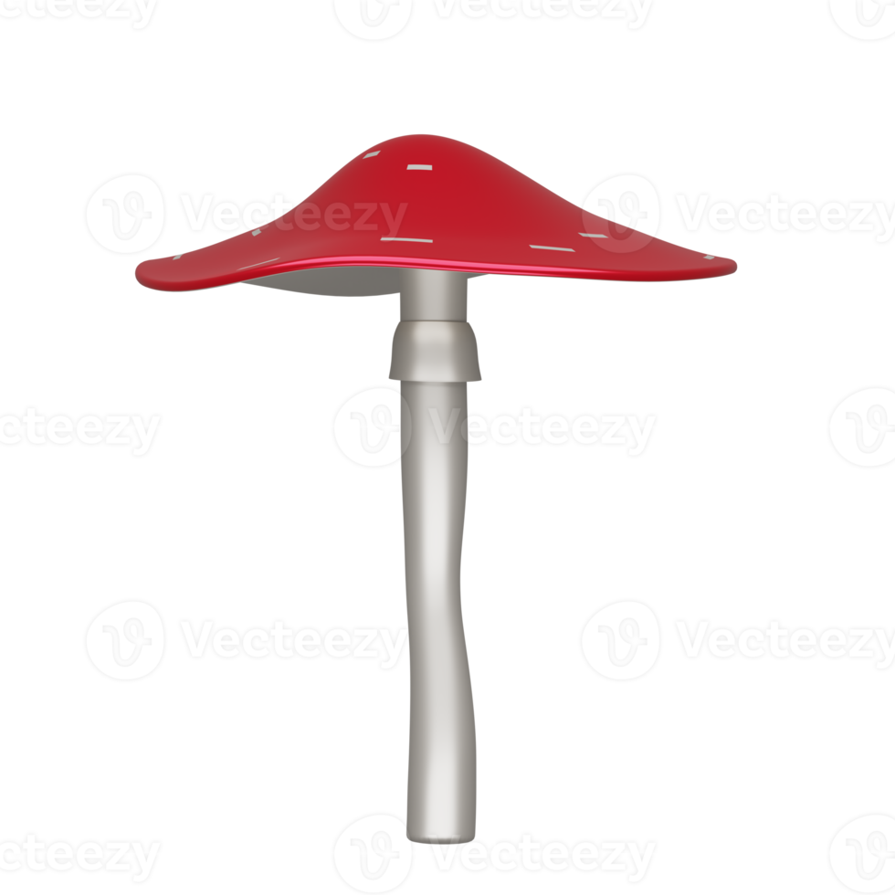 isolé brillant rouge mouche agaric, 3d le rendu png