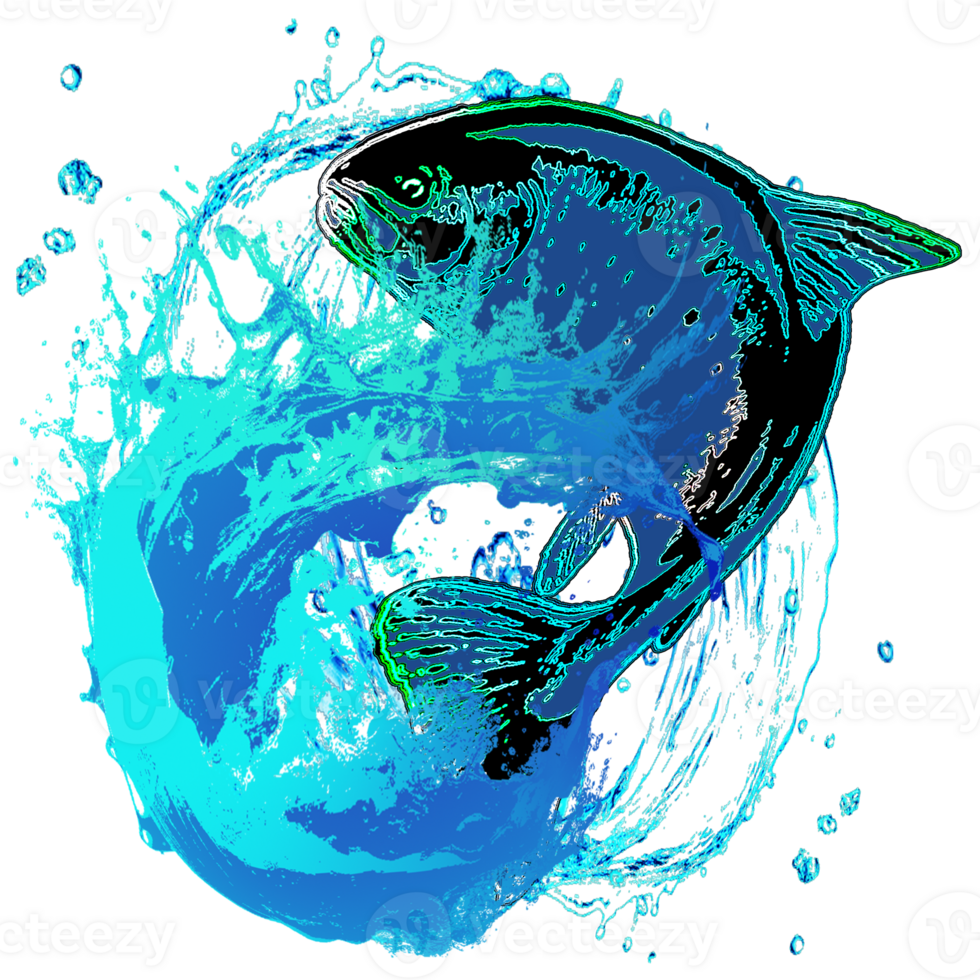 logo of animal in water call fish png