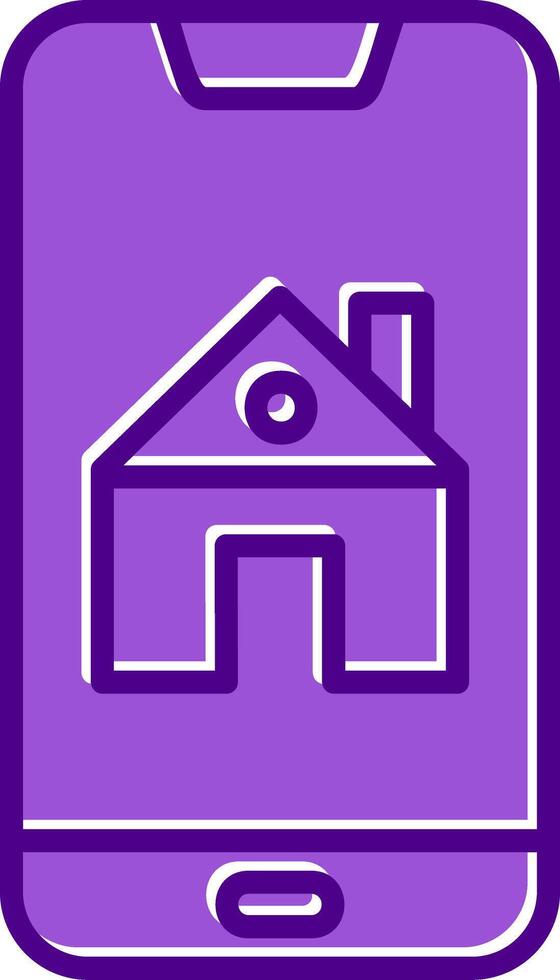 Smartphone House Control Vecto Icon vector