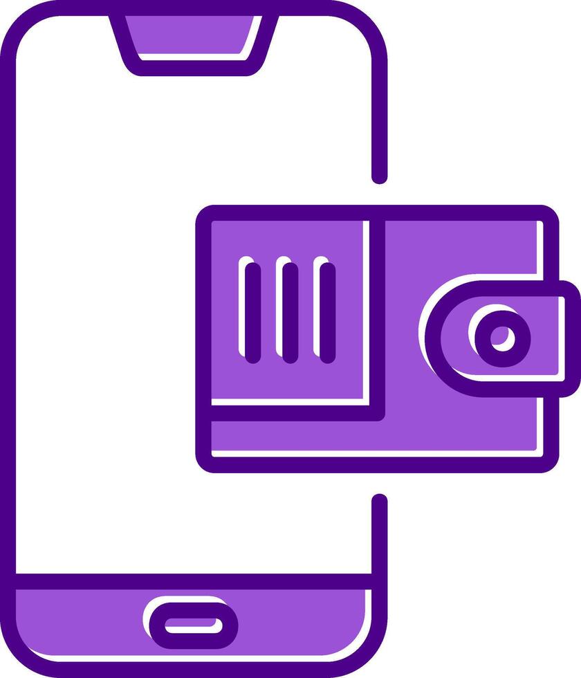 Mobile Wallet Vecto Icon vector