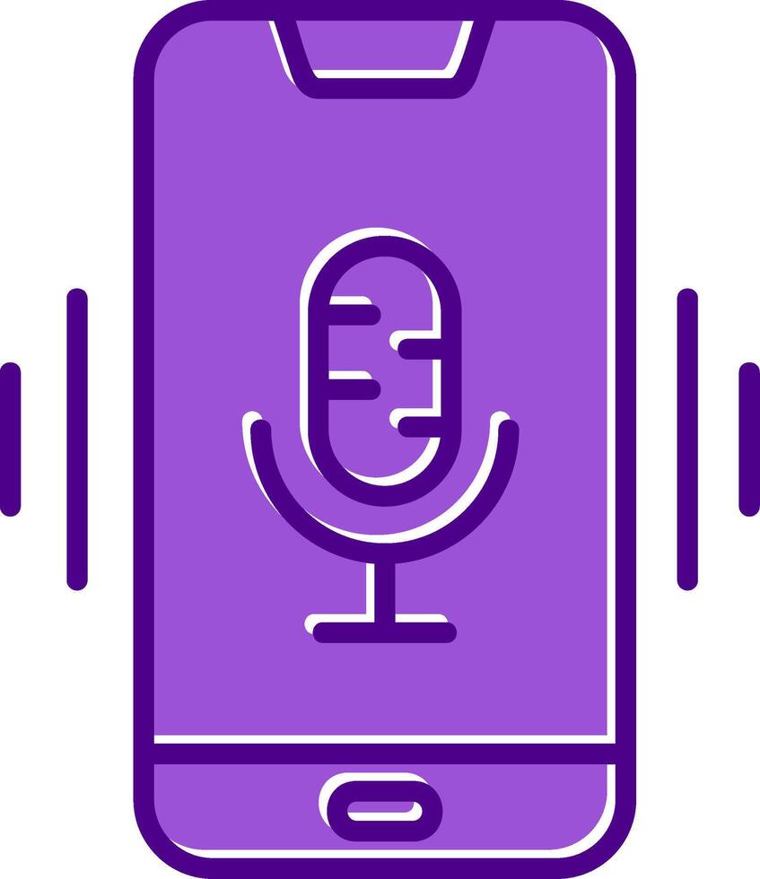 Mobile Voice Assistant Vecto Icon vector