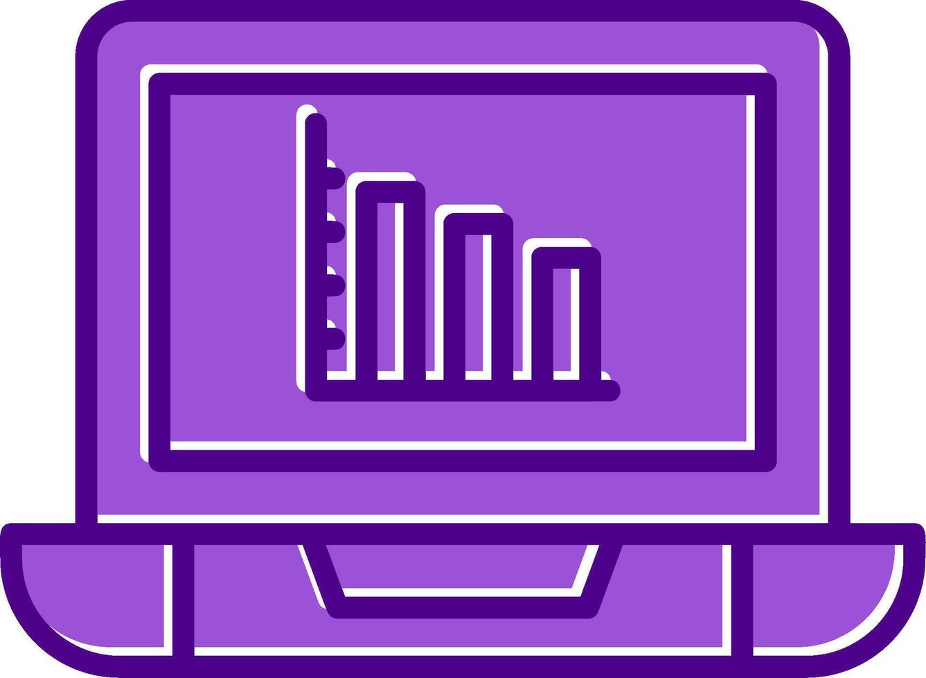 Online Bar Chart Vecto Icon vector