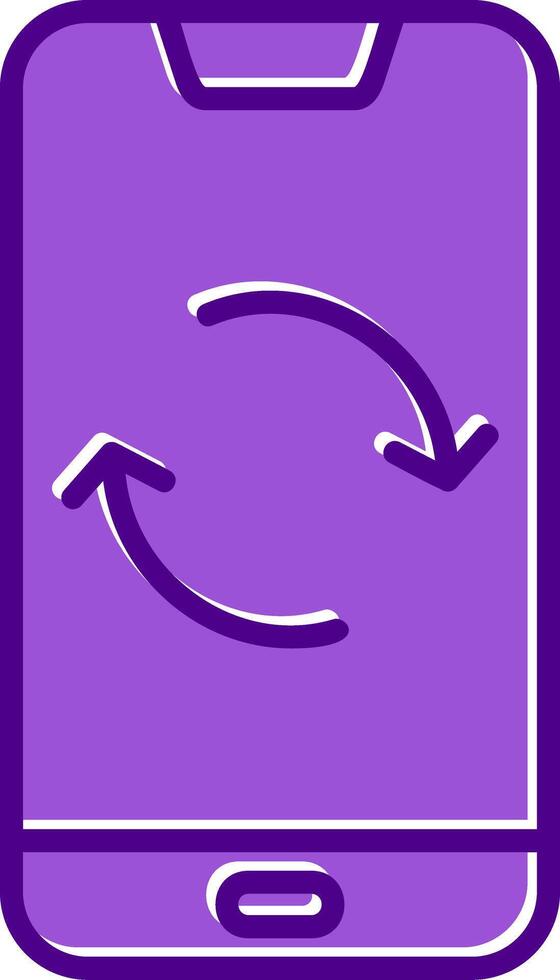 Smartphone Data Sync Vecto Icon vector