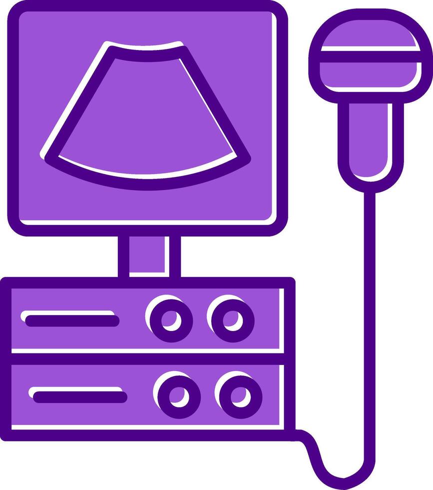 Ultrasound Machine Vecto Icon vector