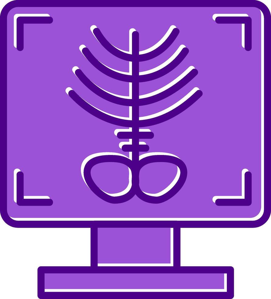 X-ray Bone Vecto Icon vector