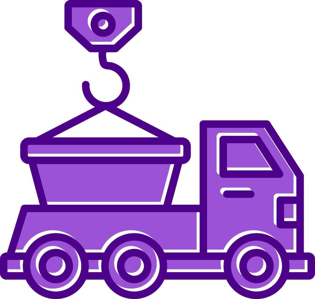 Skip Truck Vecto Icon vector