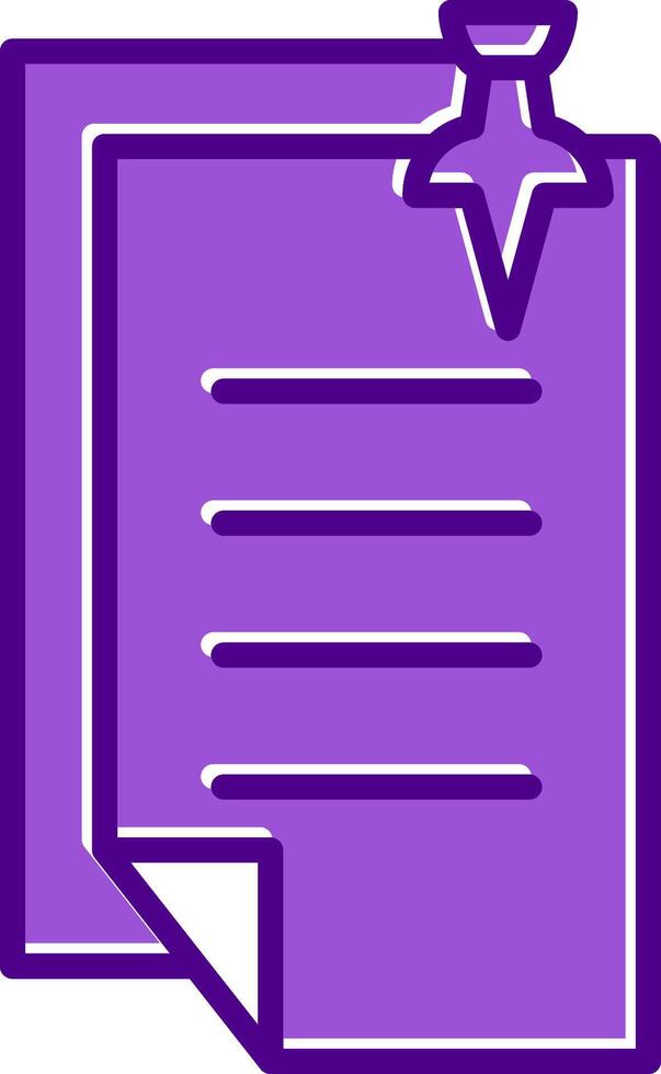 Pin Notes Vecto Icon vector