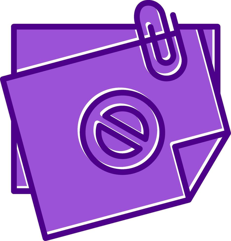 Sticky Notes Ban Vecto Icon vector