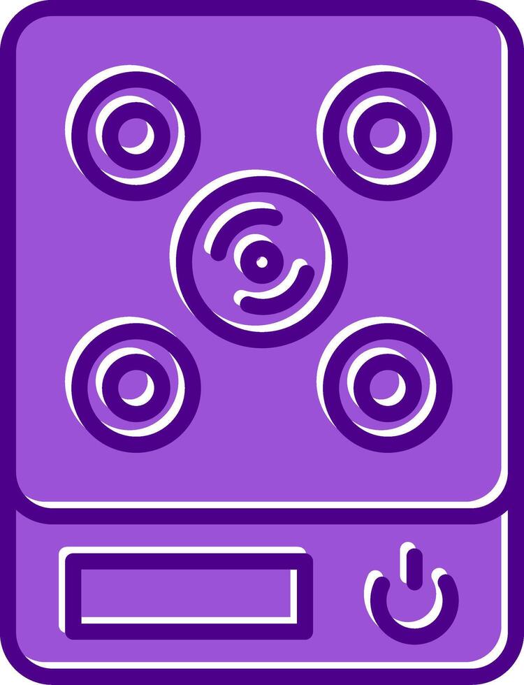 Induction Stove Vecto Icon vector