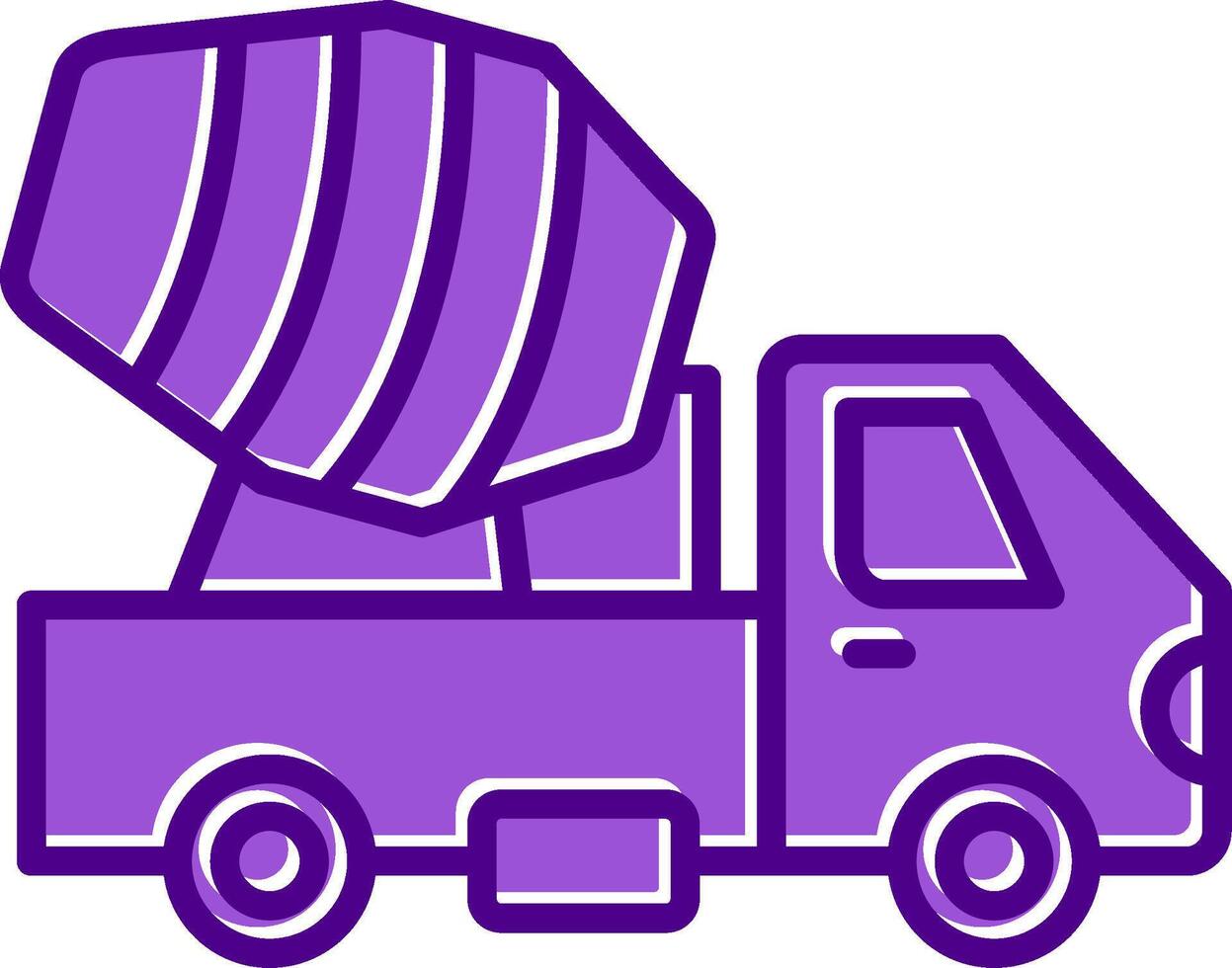 Cement Truck Vecto Icon vector