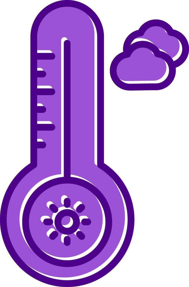 temperatura caliente vecto icono vector