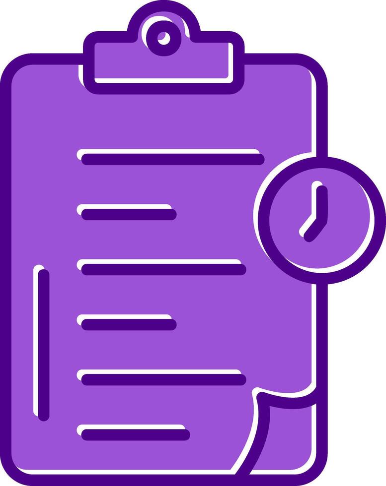 Time Clipboard Vecto Icon vector