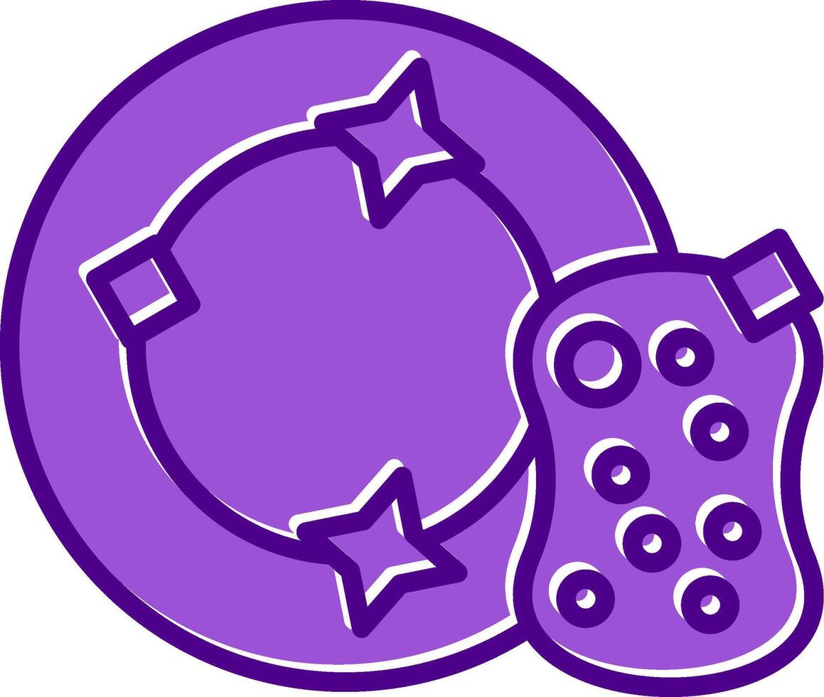 Dish Sponge Vecto Icon vector