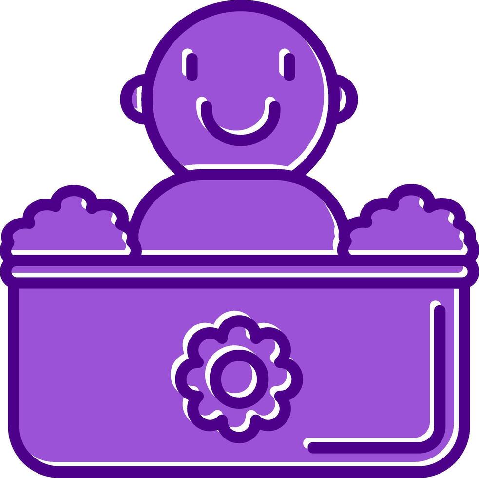 Baby Bath Vecto Icon vector