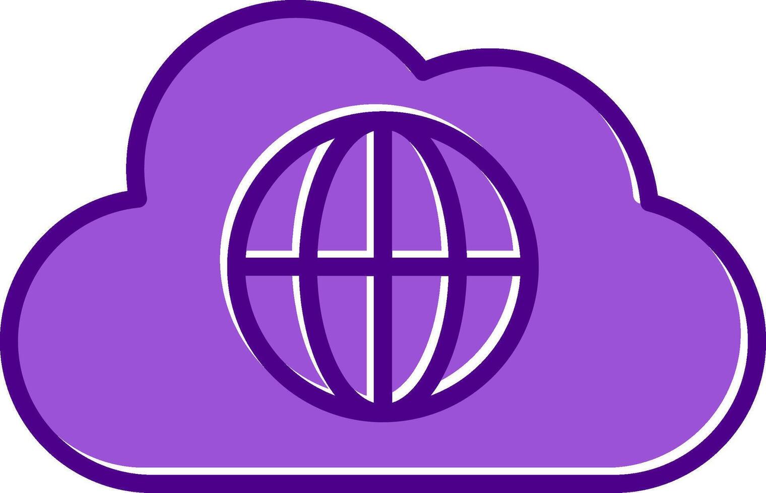 mundo nube vecto icono vector